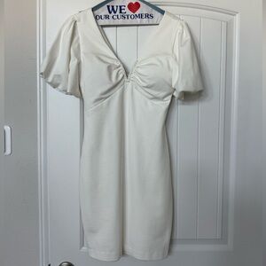 Guess White Puff Sleeve Dress